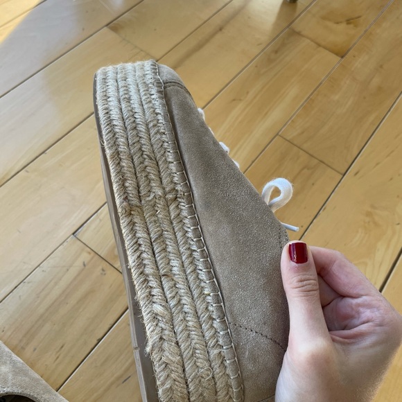 Miu Miu Beige Suede Espadrille Sneaker Platform - Picture 7 of 7